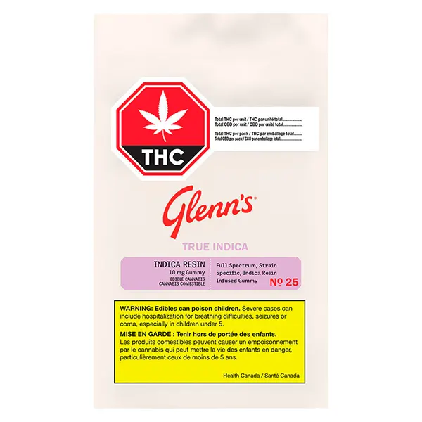 No.25 Glenn's 100's True Indica Resin - Green Apple Carton (Gummies) by Glenn's