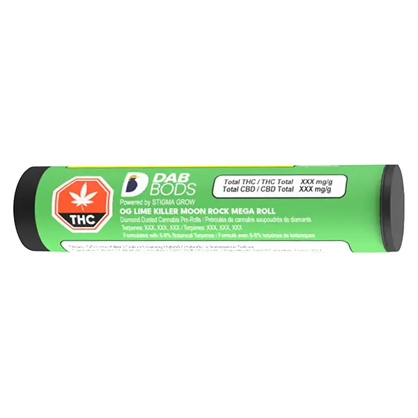 OG Lime Killer Moon Rock Mega Infused Pre-Roll (Pre-Rolls) by Dab Bods
