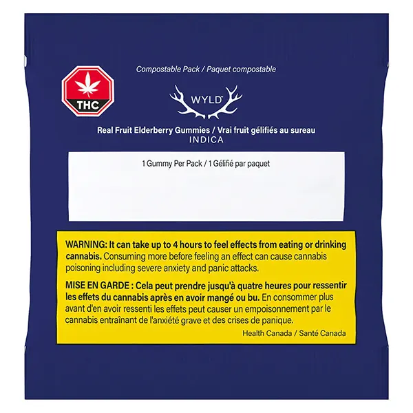 Image for Real Fruit Elderberry Indica Gummies 2:1 THC:CBN, cannabis gummies by WYLD