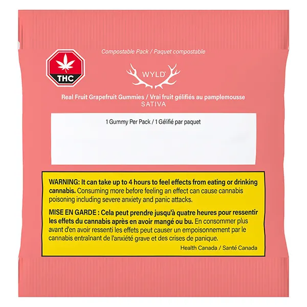 Image for Real Fruit Grapefruit Sativa Gummies 1:1:1 THC:CBG:CBC, cannabis gummies by WYLD