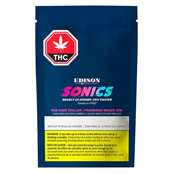 Image for Red Razz Chiller Multi-pack 50 THC:CBD Gummies, cannabis gummies by Edison Sonics