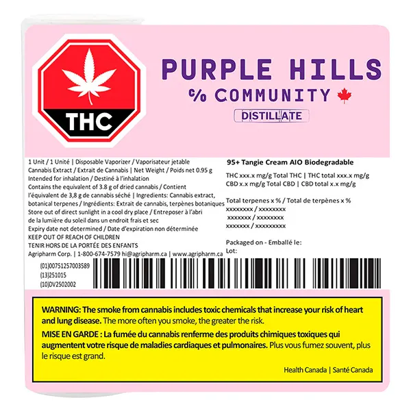 Image for 95+ Tangie Cream AIO Biodegradable, cannabis all products by Purple Hills