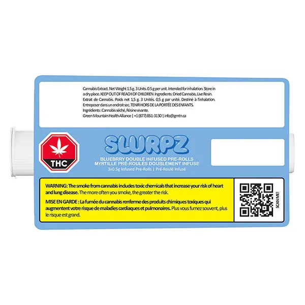 Blueberry Double Infused Pre-Roll (Pre-Rolls) by Green Mountain