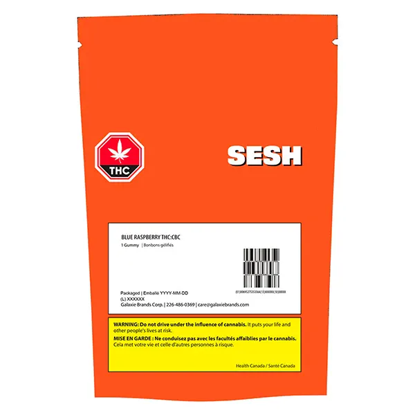 Blue Raspberry THC:CBC (Gummies) by SESH