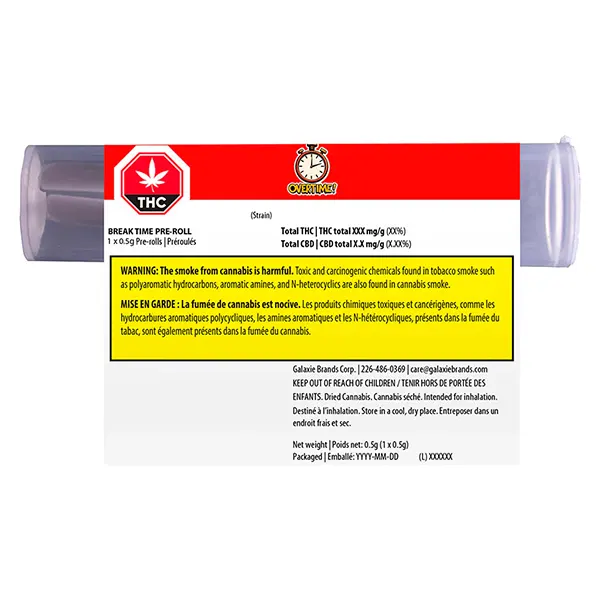 Image for Break Time - Pre-Roll, cannabis all products by Overtime