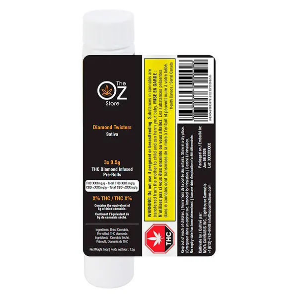 Image for Diamond Twisters Infused Pre-Roll, cannabis all products by The Oz Store