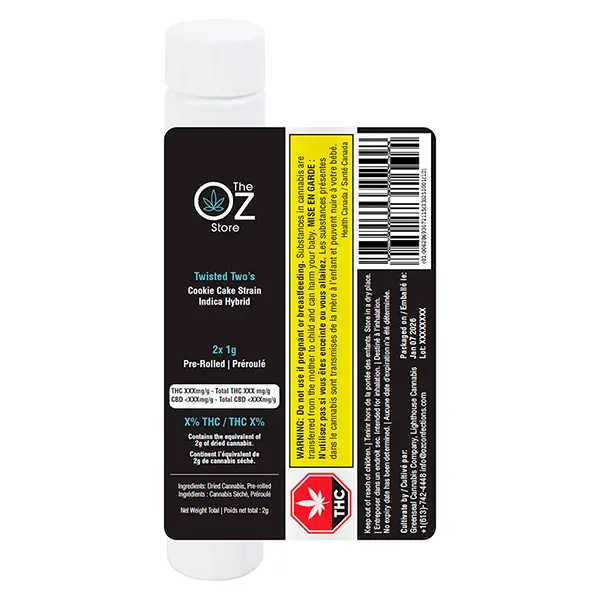 Image for Twisted Twos Pre-Roll, cannabis all products by The Oz Store