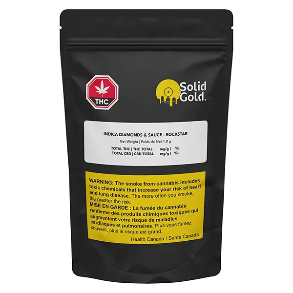 Indica Diamonds & Sauce - Rockstar (Resin, Rosin) by Solid Gold