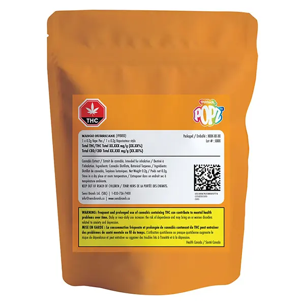 Image for Mango Hurricane Vape Popz, cannabis all products by Potluck