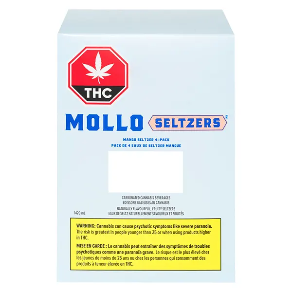 Mango Seltzer 4pk (Sparkling Water) by Mollo