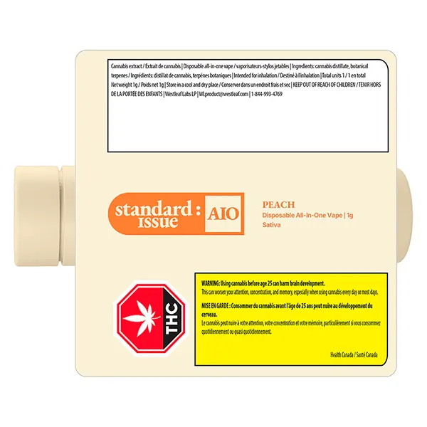 Peach All-In-One Vape (Disposable Vapes) by Standard Issue