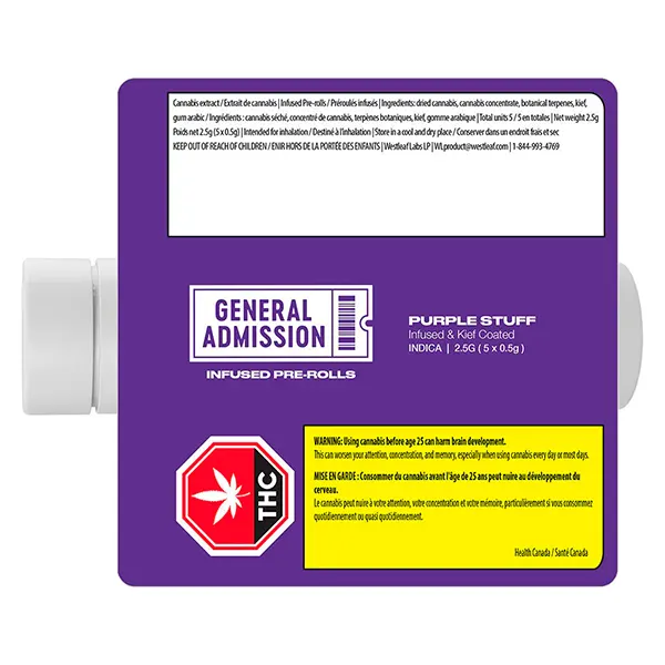 Purple Stuff Infused Pre-Roll (Pre-Rolls) by General Admission