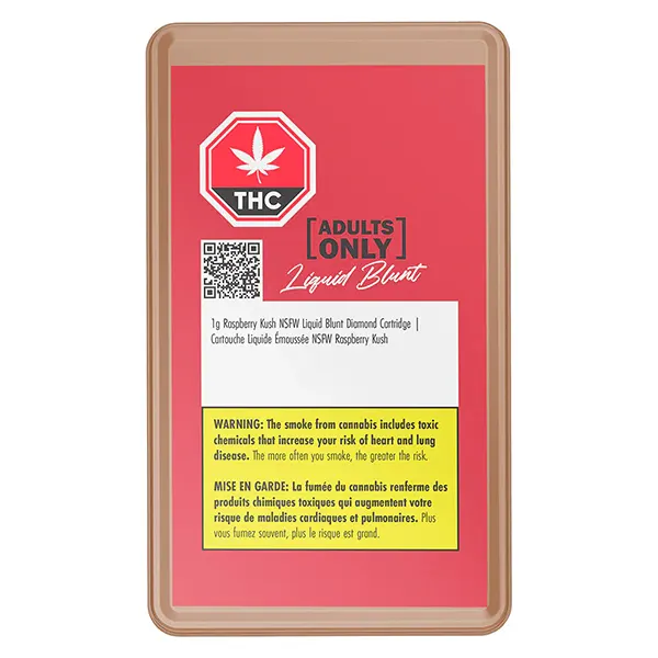 Raspberry Kush NSFW Liquid Blunt Diamond 510 Thread Cartridg (510 Cartridges) by Adults Only