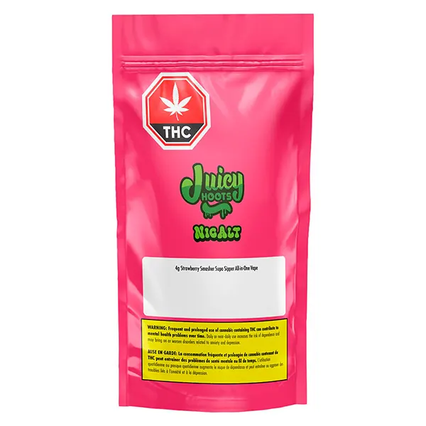 Strawberry Smasher Supa Sipper All-in-One Vape (Disposable Vapes) by Juicy Hoots