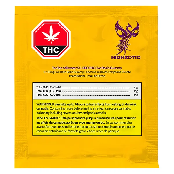 TenTen Stillwater 5:1 CBC:THC Live Rosin Gummy (Gummies) by HighXotic