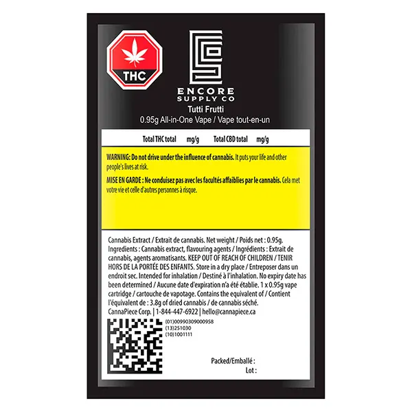 Tutti Frutti AIO (Disposable Vapes) by Encore Supply Co
