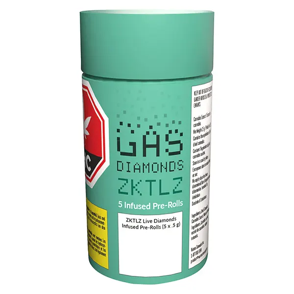 Image for ZKTLZ Live Diamonds Infused Pre-Roll, cannabis pre-rolls by GAS
