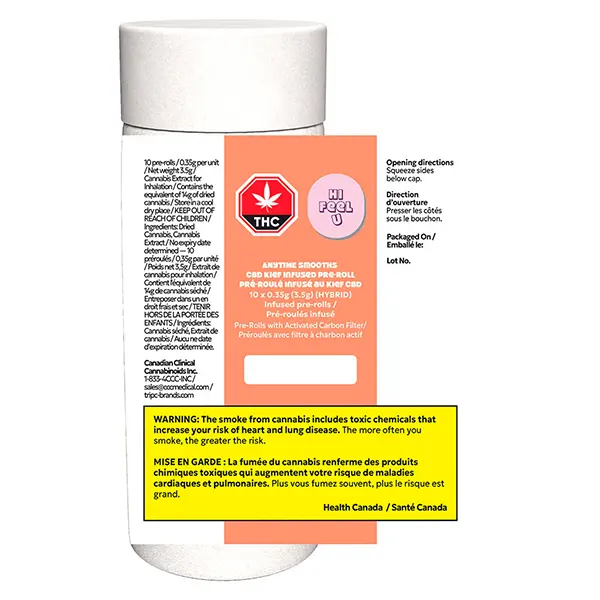 Image for Anytime Smooths CBD Kief Infused Pre-Roll Pack, cannabis pre-rolls by hifeelu