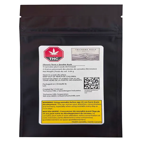 Chronic Tonic x Zombie Kush (Seeds) by Trichome Hills Corp