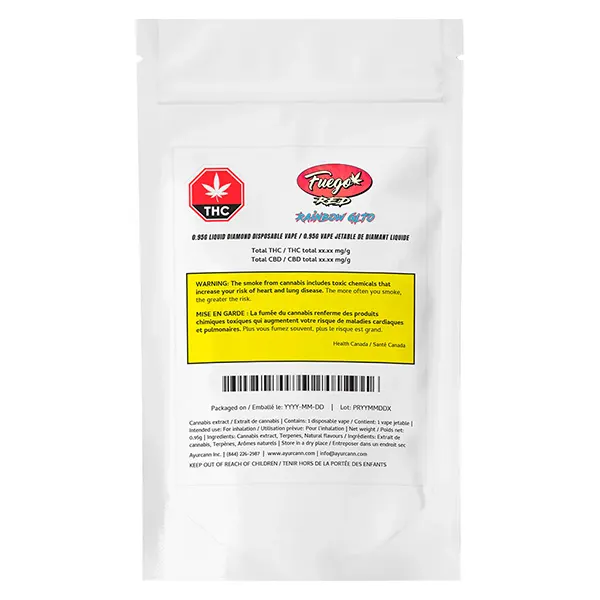 Rainbow GLTO Liquid Diamond Disposable Vape (Disposable Vapes) by Fuego