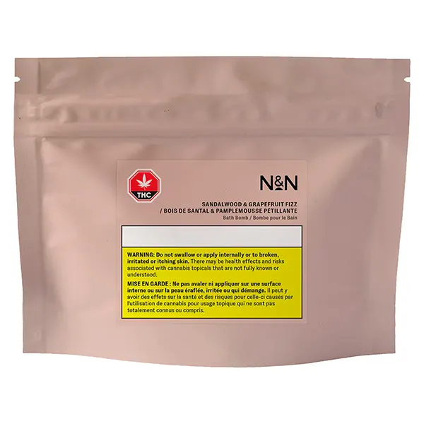 Sandalwood & Grapefruit Fizz Bath Bomb (Bath, Shower) by Noon & Night