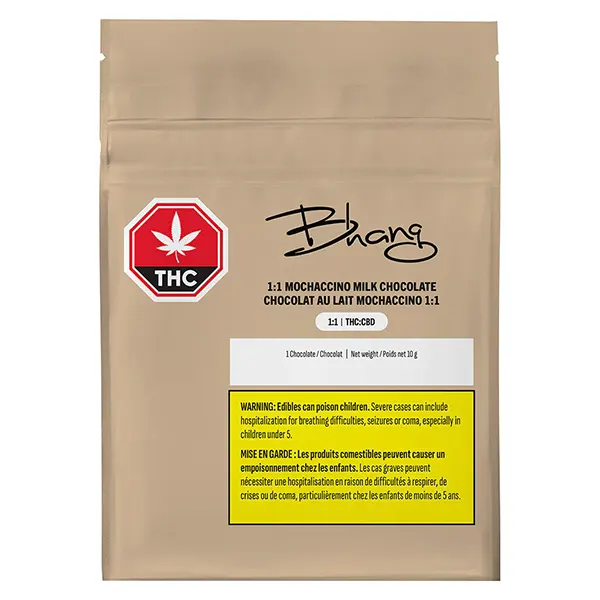 Image for 1:1 Mochaccino Milk Chocolate, cannabis chocolates by Bhang