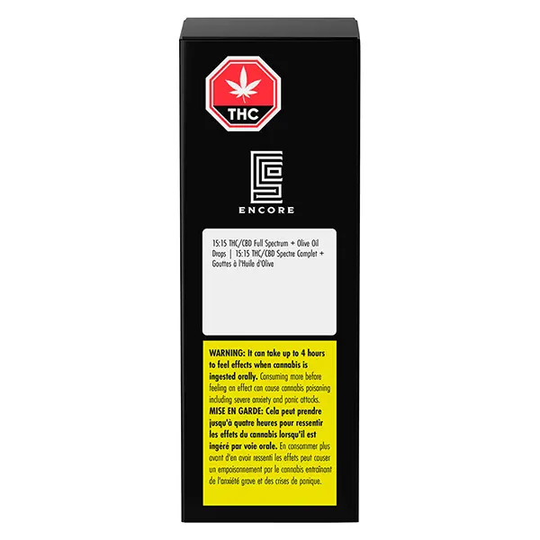 Image for 15:15 THC/CBD Full Spectrum + Olive Drops, cannabis all products by Encore Supply Co