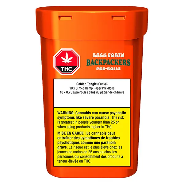Image for Backpackers Pre-Roll - Golden Tangie, cannabis all products by Back Forty