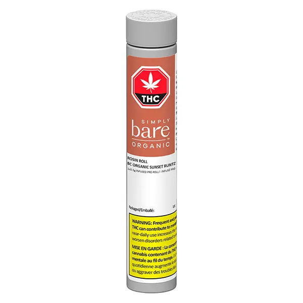 Image for BC Organic Sunset Runtz Rosin Infused Pre-Roll, cannabis pre-rolls by Simply Bare