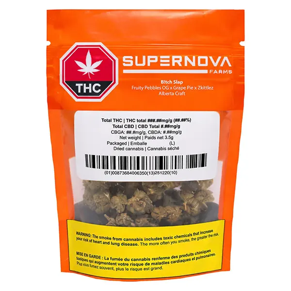 Btch Slap (Dried Flower) by Supernova Farms