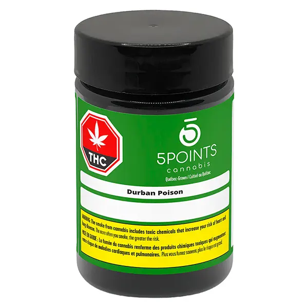 Image for Durban Poison, cannabis dried flower by 5 Points Cannabis