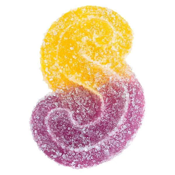 Image for Fully Blasted Peach Passionfruit 1:1 CBN THC Gummies