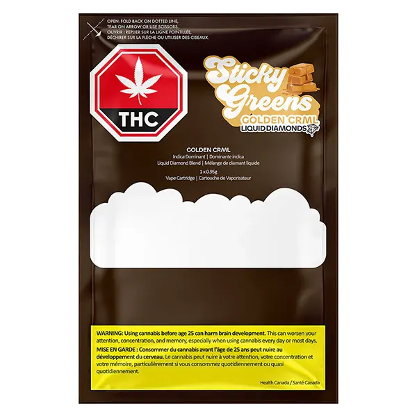 Golden CRML Liquid Diamond 510 Thread Cartridge (510 Cartridges) by Sticky Greens