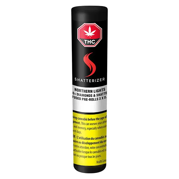 Northern Lights 60+ Diamonds & Shatter Infused Pre-Roll (Pre-Rolls) by Shatterizer
