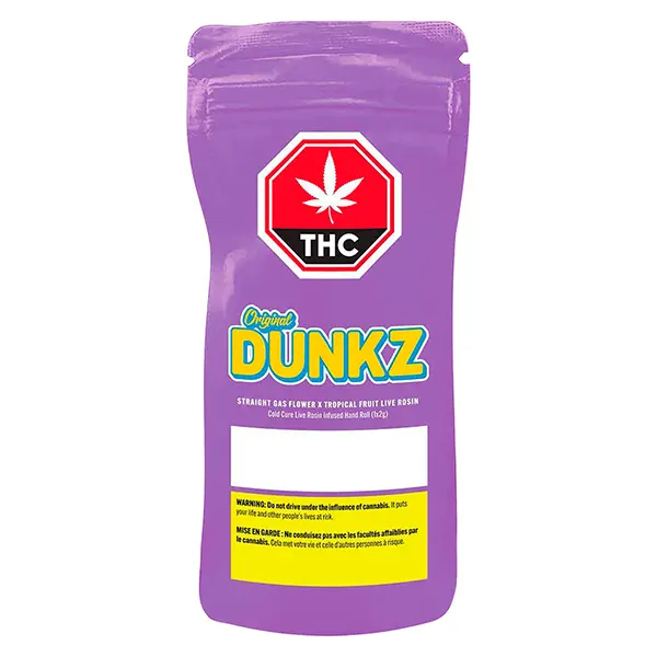 Straight Gas Flower x Tropical Fruit Live Rosin Hand Roll (Pre-Rolls) by Original Dunkz