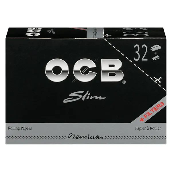 Image for Premium Black Slim + Filters, cannabis rolling papers, cones by OCB