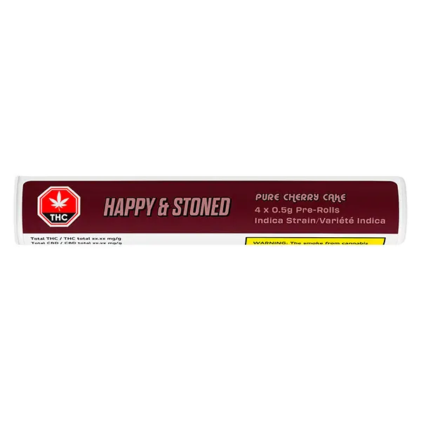 Pure Cherry Cake Pre-Roll (Pre-Rolls) by Happy & Stoned