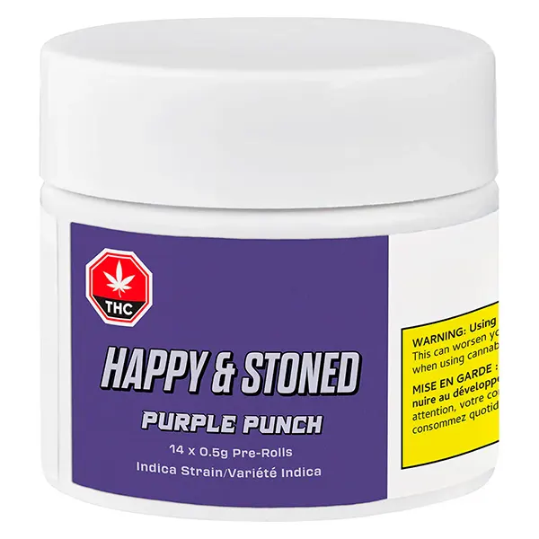 Image for Purple Punch Pre-Roll, cannabis pre-rolls by Happy & Stoned