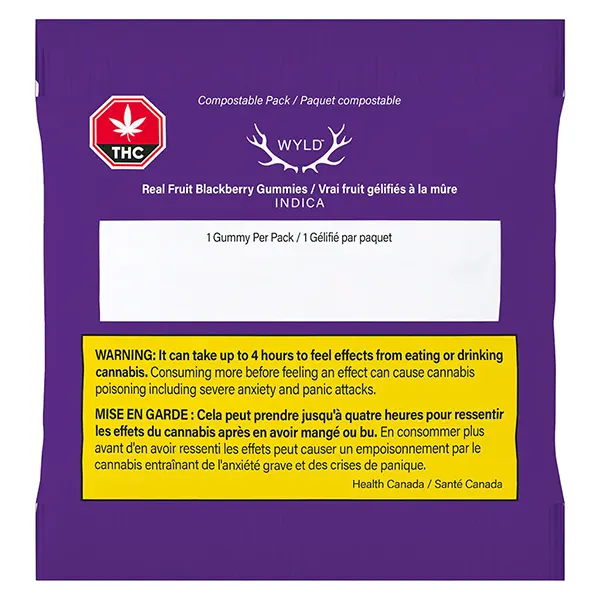 Image for Real Fruit Blackberry INDICA Gummies Multipack, cannabis gummies by WYLD