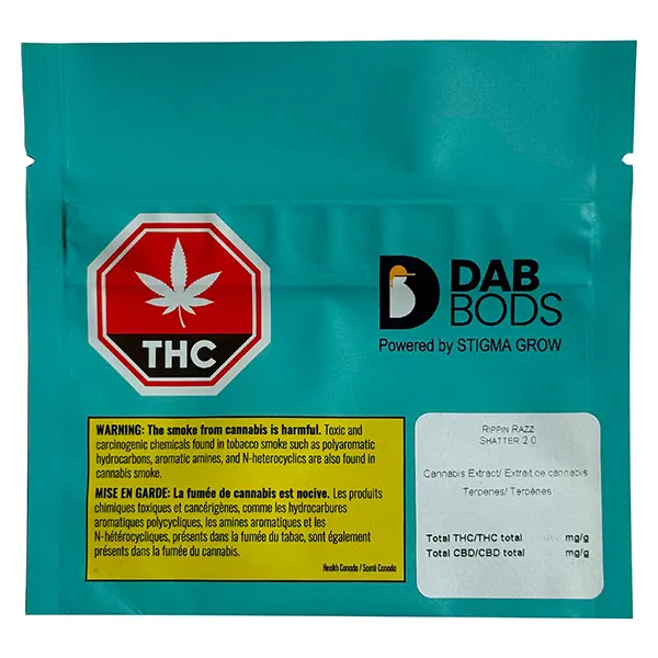 Image for Rippin Razz Shatter 2.0, cannabis shatter, wax by Dab Bods