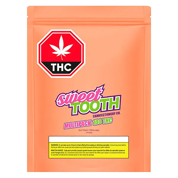 Image for Sour Peach Multipack Gummies, cannabis gummies by Sweet Tooth Cannfectionery