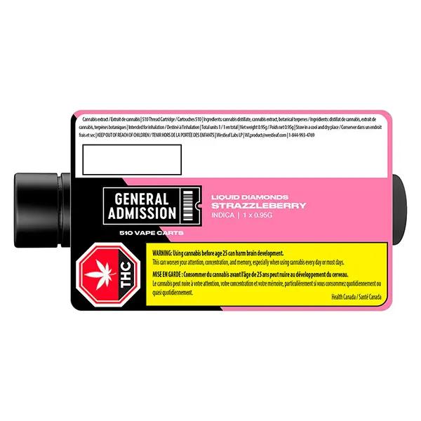 Image for Strazzleberry Liquid Diamond 510 Thread Cartridge, cannabis all products by General Admission