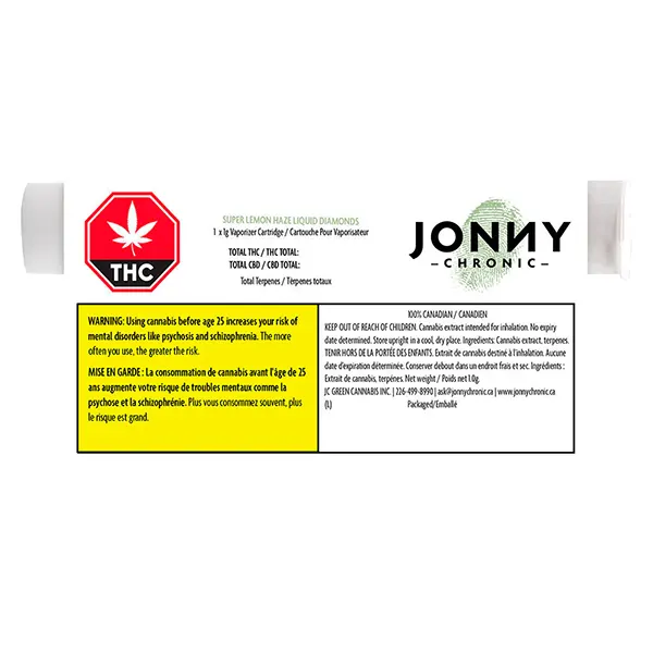 Image for Super Lemon Haze Liquid Diamonds 510 Thread Cartridge, cannabis 510 cartridges by Jonny Chronic