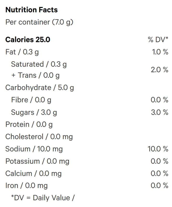 Nutrition Information for 100 THC Multipack Golden Mango Taffy (Gummies) by Olli Brands