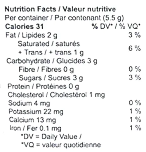 Nutrition Information for Simply Milk Chocolate 50mg THC (Chocolates) by The Hazy Camper