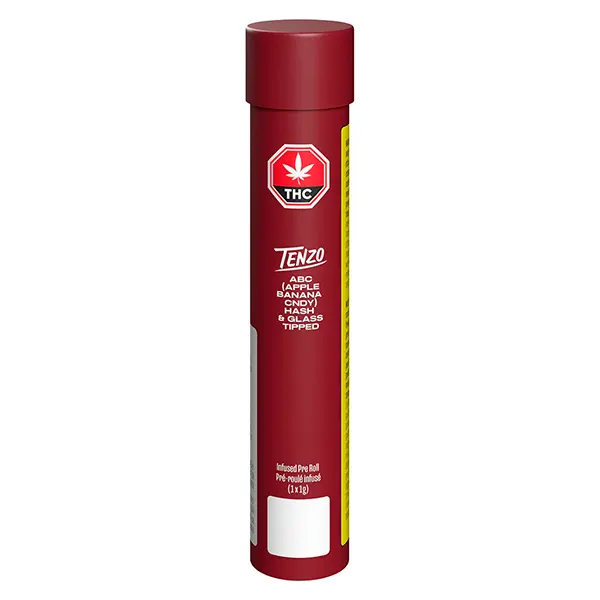 ABC Apple Banana Cndy Hash & Glass Tipped Infused Pre-Roll (Pre-Rolls) by Tenzo