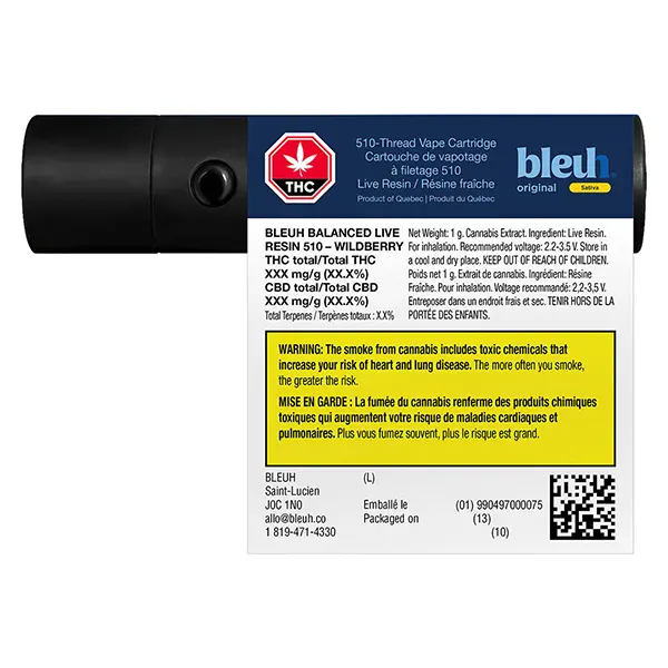 Image for Balanced Live Resin 510 Thread Cartridge - Wildberry, cannabis 510 cartridges by Bleuh