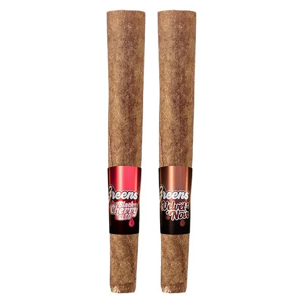 Image for Black Cherry GLTO+Velvet Noir infused Blunt combo pack, cannabis blunts by Sticky Greens