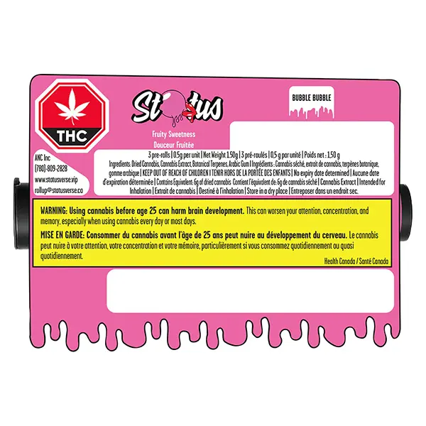 Image for Bubble Bubble Liquid Diamond Infused&Diamond Coated Pre-Roll, cannabis pre-rolls by Status