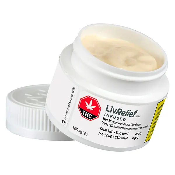 Image for CBD 1200 Extra Strength Transdermal Cream, cannabis creams, lotions by LivRelief